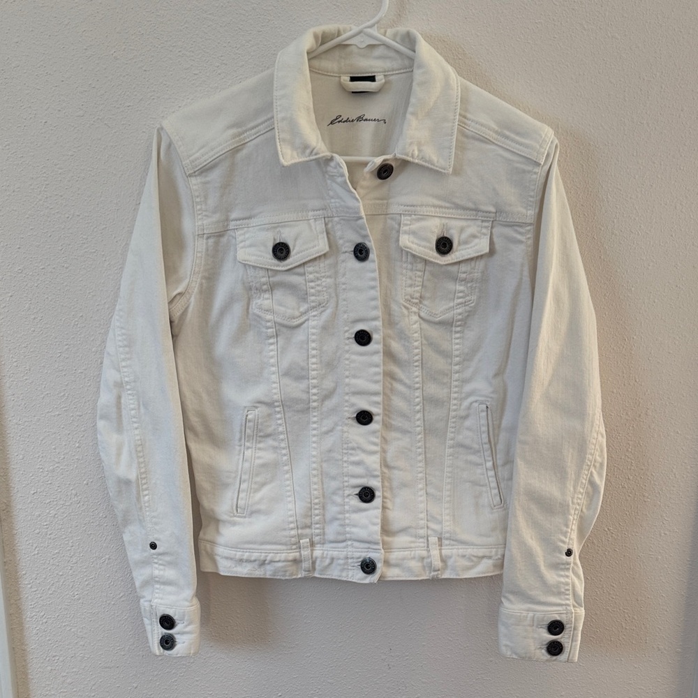 Eddie Bauer Women's Sm. White Jean Jacket